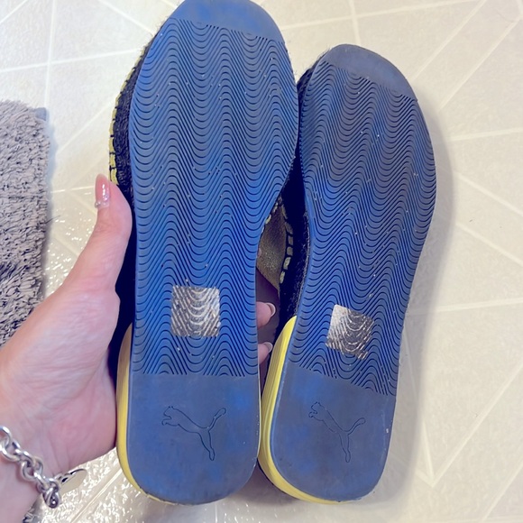 Fenty Puma by Rihanna Espandrille Sulphur Spring Blue Black Slip On Slides 8 - Picture 2 of 3